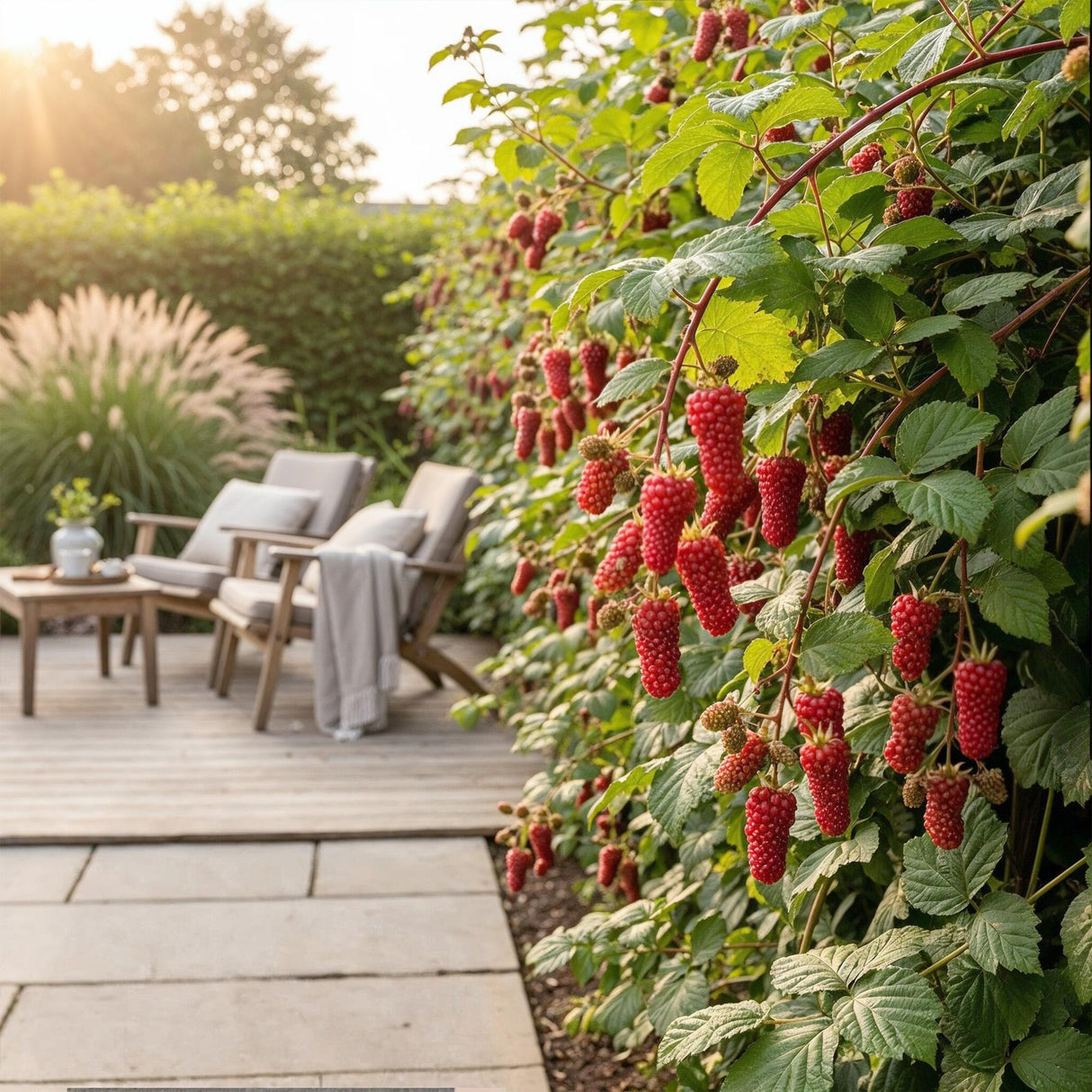 Livraison plante Mûrier - framboisier Tayberry – Lot de 3 – Pot 9 cm