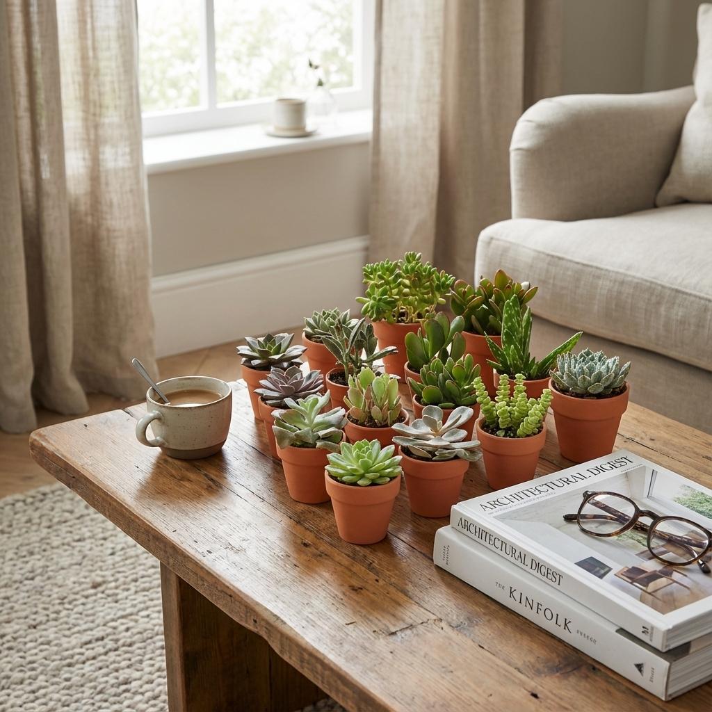 Mini Cactus & Succulente x15 - Kruka terracota inkluderad
