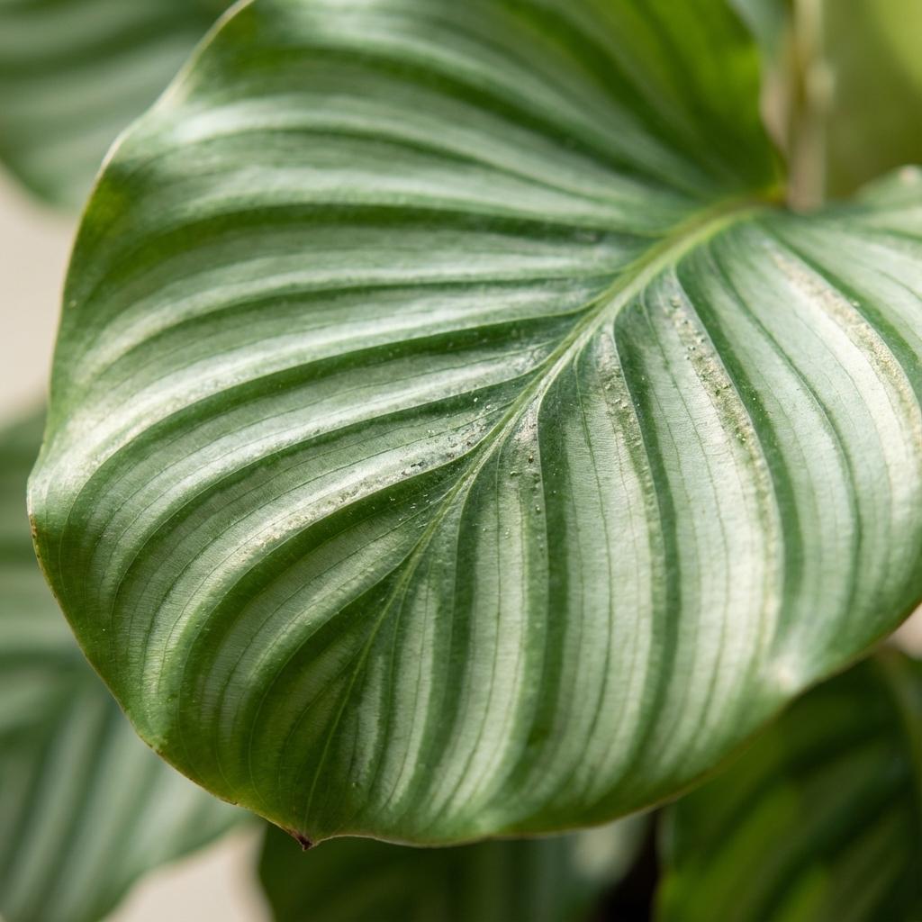 Green boutiQ - Kamerplant - Pauwenplant - Calathea Orbifolia - Groen - Weinig onderhoud - 1 Plant - Kruka 21cm - Hoogte 60 - 70cm