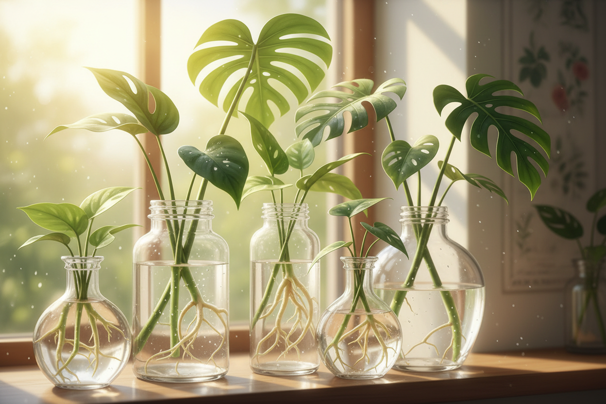 Bouturage dans l'eau en été : pourquoi c'est la meilleure saison pour multiplier ses plantes ?