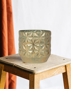 Glänsande Guld Linske Kruka 21 cm