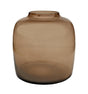 Livraison plante Vase en verre taupe - h25cm, Ø25cm