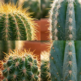 Mini Cactus Mix - 3 Stuks - Ø 8,1 cm - Hoogte: 5-10 cm - Terracotta Potten