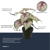 Begonia artificiel h26cm kruka inkluderad