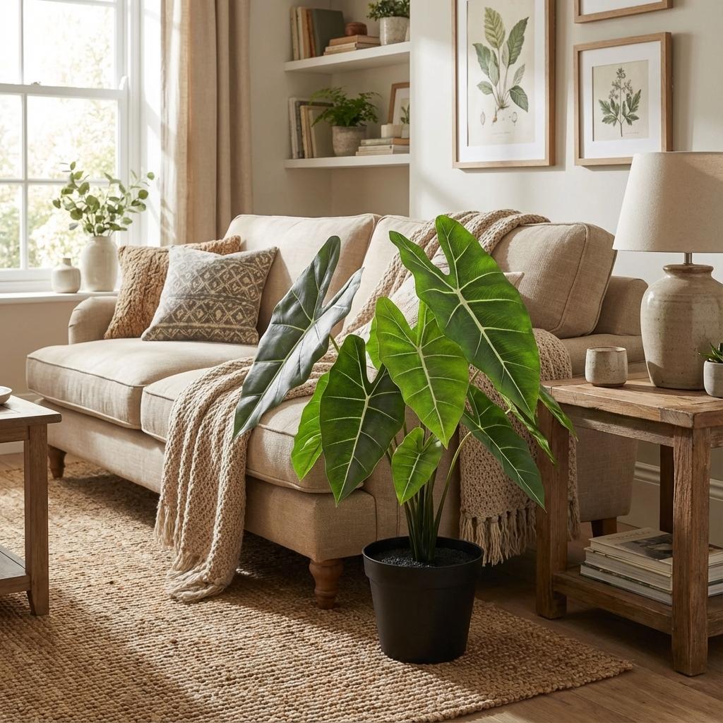 Alocasia polly artificiel h40cm