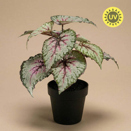 Begonia artificiel h26cm kruka inkluderad