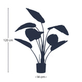 Strelitzia artificiel i kruka h120cm