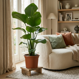 Green boutiQ - Kamerplant - Paradijsvogelplant - Stelitzia Nicolai - Groen - Weinig onderhoud - 1 Plant - Kruka 19cm - Hoogte 80 - 90cm