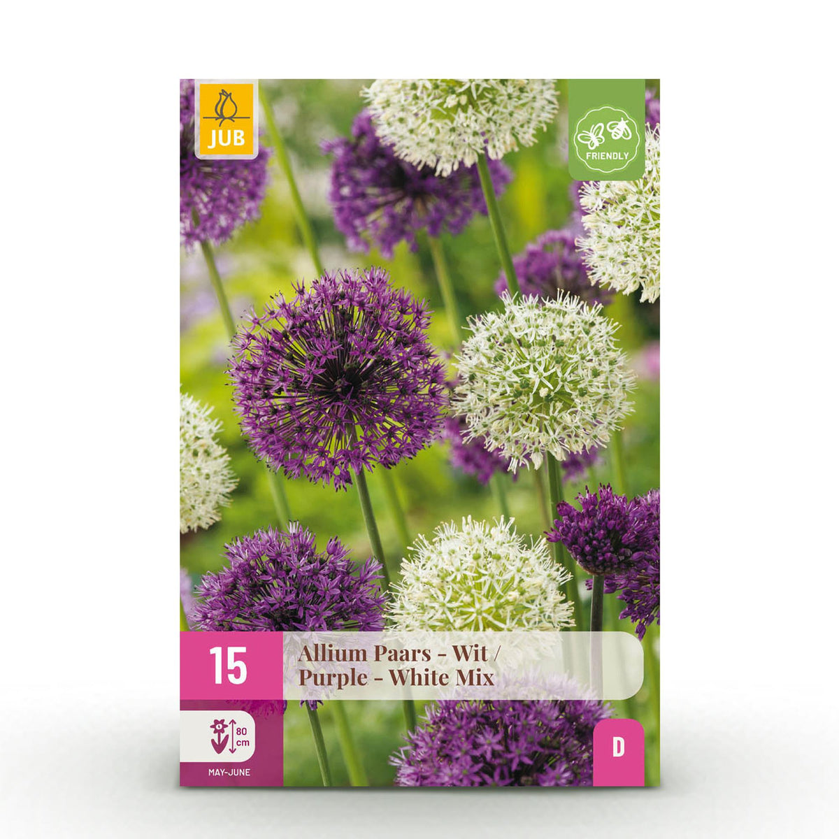 Green boutiQ - Bloembollen - Allium Purple White Mix - Kleur Paars i Wit - 15 stuks - Bolmaat 10/12 - XXL Pack