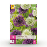 Green boutiQ - Bloembollen - Allium Purple White Mix - Kleur Paars i Wit - 15 stuks - Bolmaat 10/12 - XXL Pack