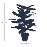 Calathea makoyana artificiel i kruka h65cm